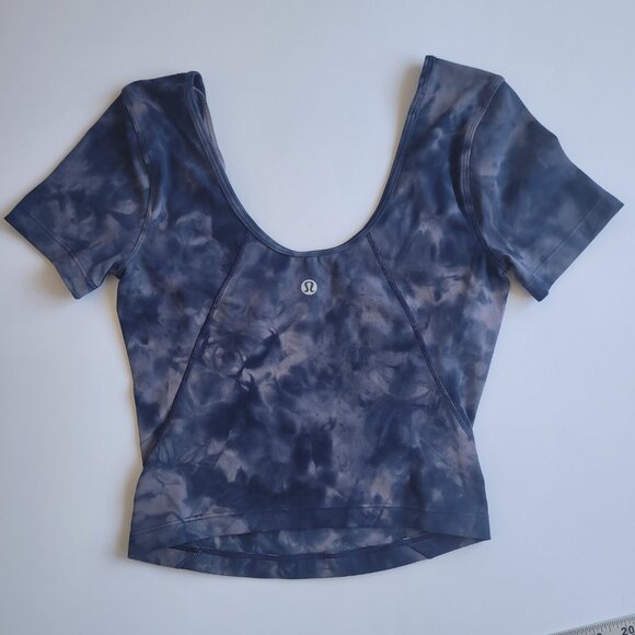 Lululemon Align T-shirt Diamond Dye Lunar Rock True Navy - Picture 4 of 9
